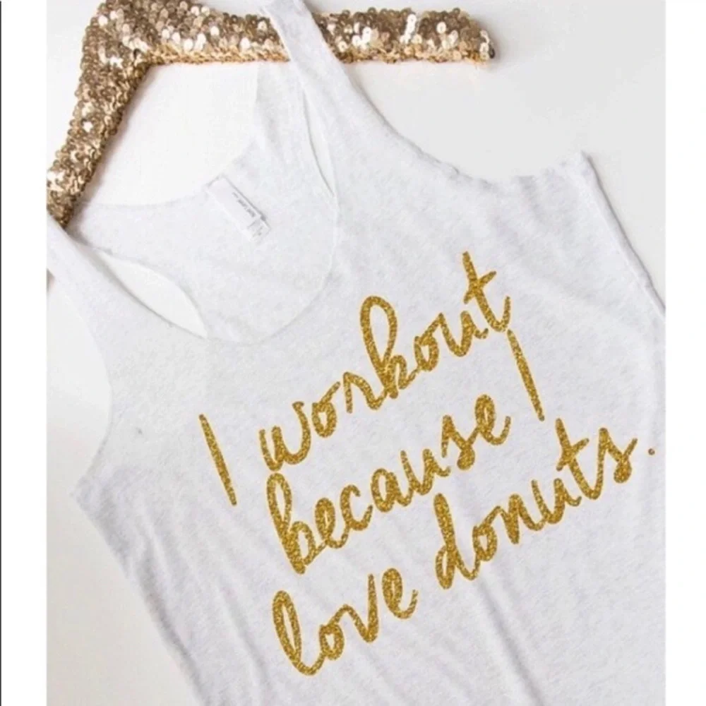Bella Canvas graphic racerback top nwot
